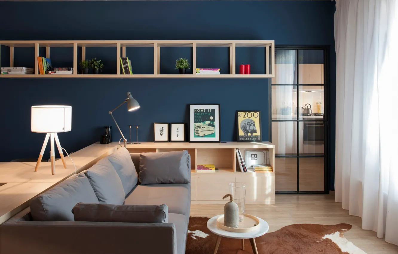 Фото обои интерьер, кухня, софа, гостиная, by Bogdan Ciocodeica & Diana Rosu, Apartment Solo