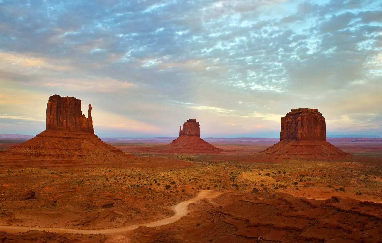 Фото обои горы, Аризона, Arizona, Utah, Monument Valley, пустыны
