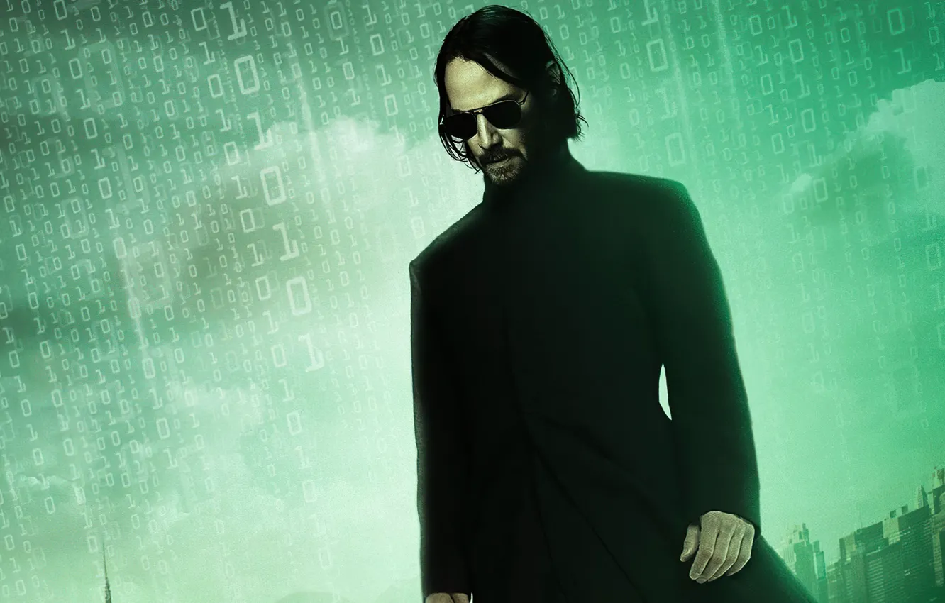 Фото обои Neo, постер, Нео, Киану Ривз, Матрица, Keanu Reeves, The Matrix Resurrections, Матрица: Воскрешение