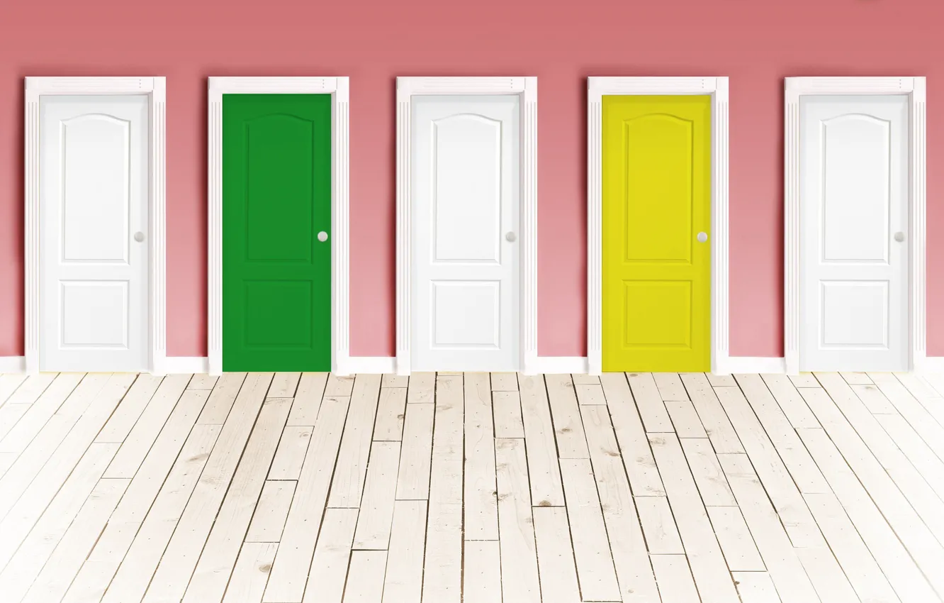 Фото обои стена, цвет, двери, пол