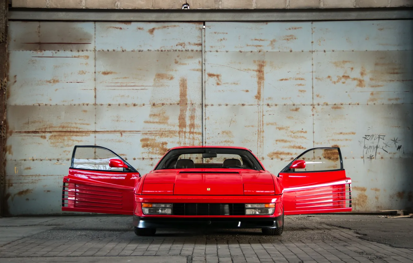Фото обои Ferrari, Red, Testarossa