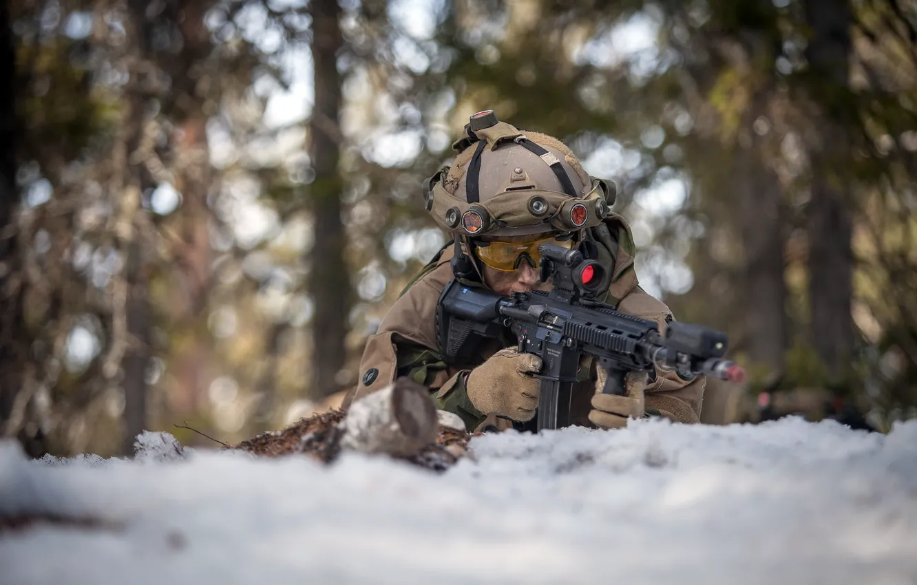 Фото обои оружие, армия, солдат, Norwegian Army