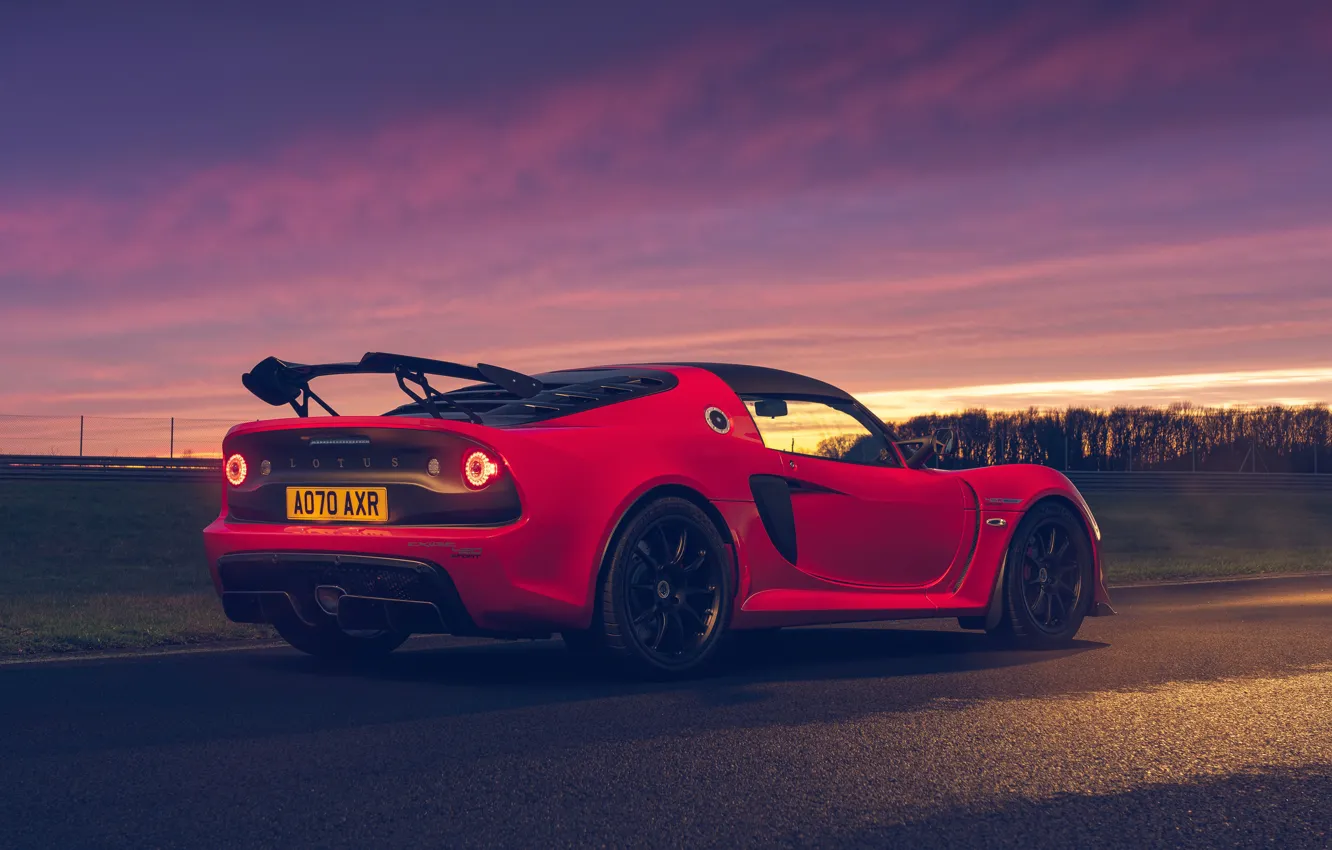 Фото обои закат, Lotus, спорткар, Exige, Sport, Lotus Exige, 420, Final Edition