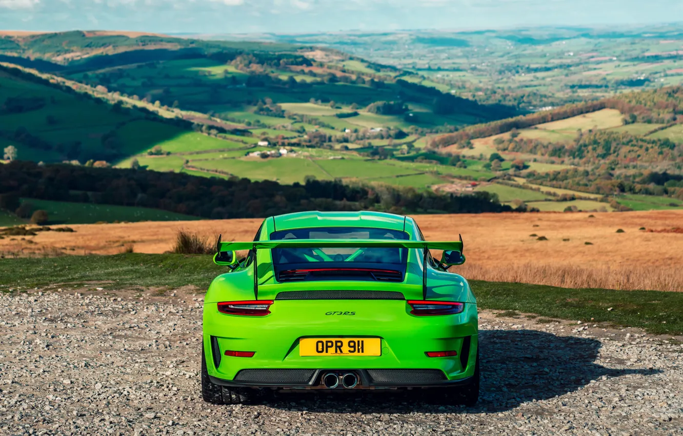 Фото обои 911, Porsche, вид сзади, 2018, GT3 RS