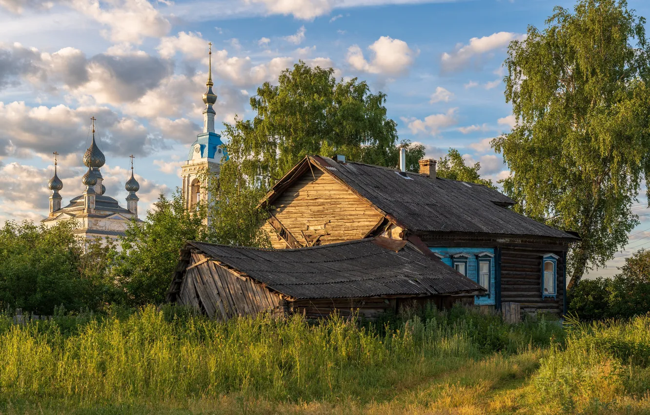 Фото обои изба, Ярославская область, русская деревня, Савинское, Andrey Gubanov