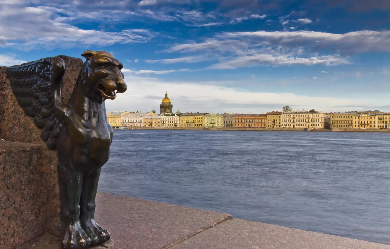 Фото обои река, Russia, набережная, питер, санкт-петербург, нева, St. Petersburg