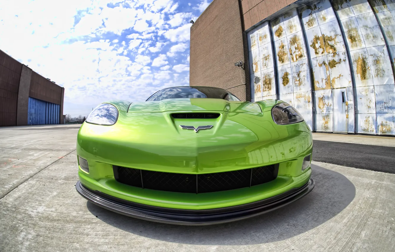 Фото обои Corvette, Chevrolet, Green