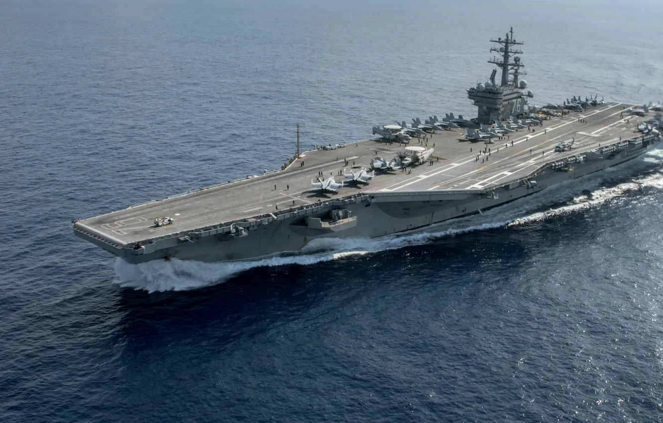 Фото обои армия, флот, aircraft carrier, USS Ronald Reagan