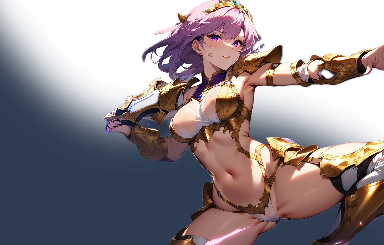 Фото обои kawaii, girl, hot, sexy, pink hair, boobs, anime, breasts