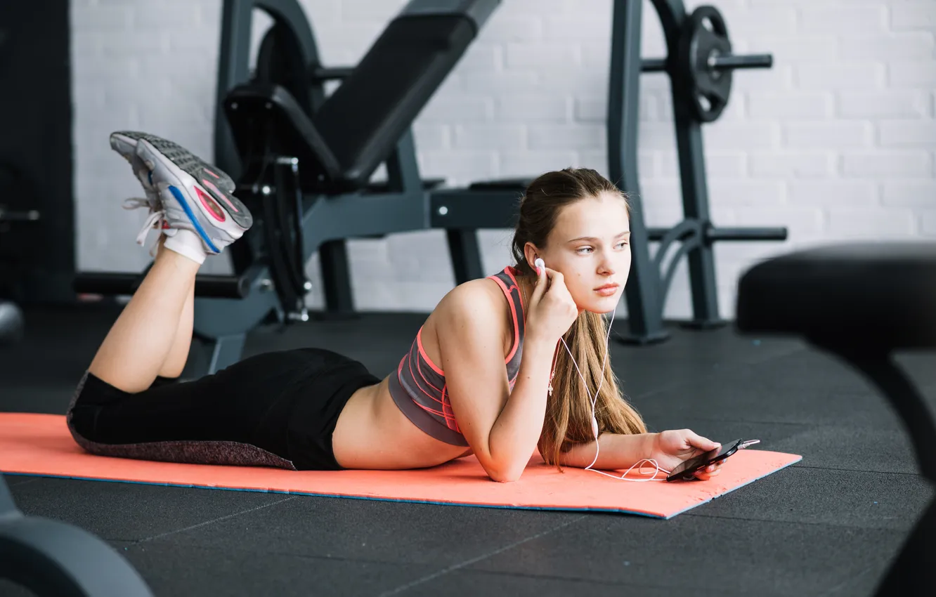 Фото обои girl, sports, fitness, gym