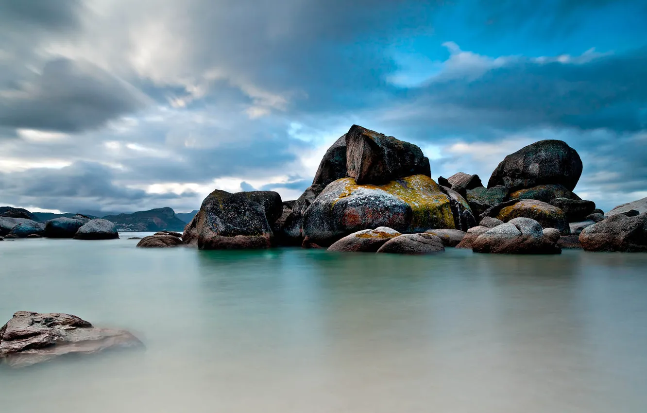 Фото обои море, камни, скалы, Пейзаж
