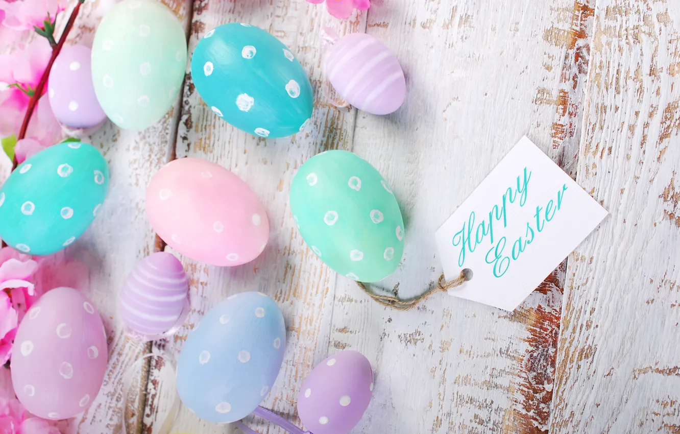 Фото обои цветы, яйца, весна, Пасха, flowers, spring, Easter, eggs