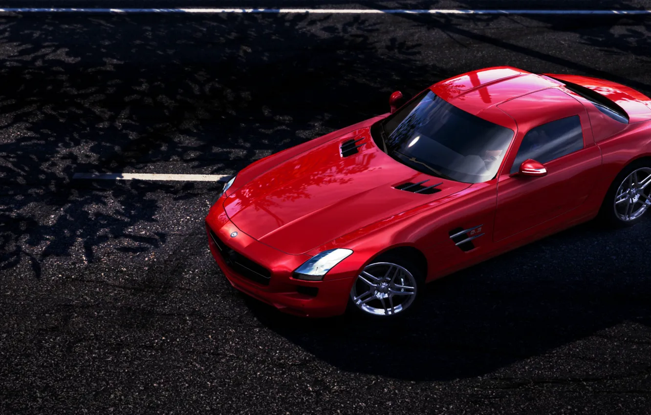 Фото обои Cars, Mercedes-Benz SLS AMG, NFS Hot Pursuit 2010, Сидж