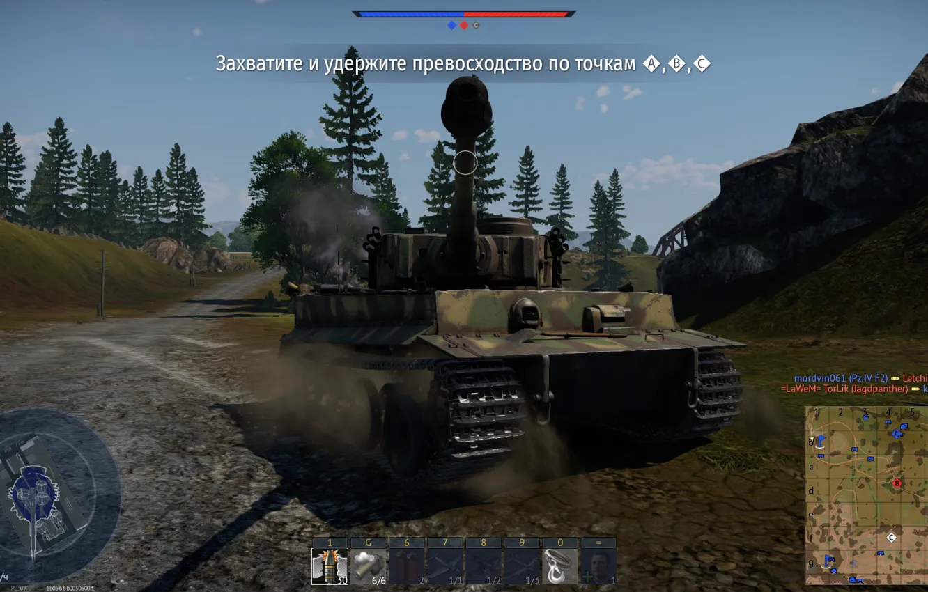 Фото обои War thunder, tiger I, тигр танк