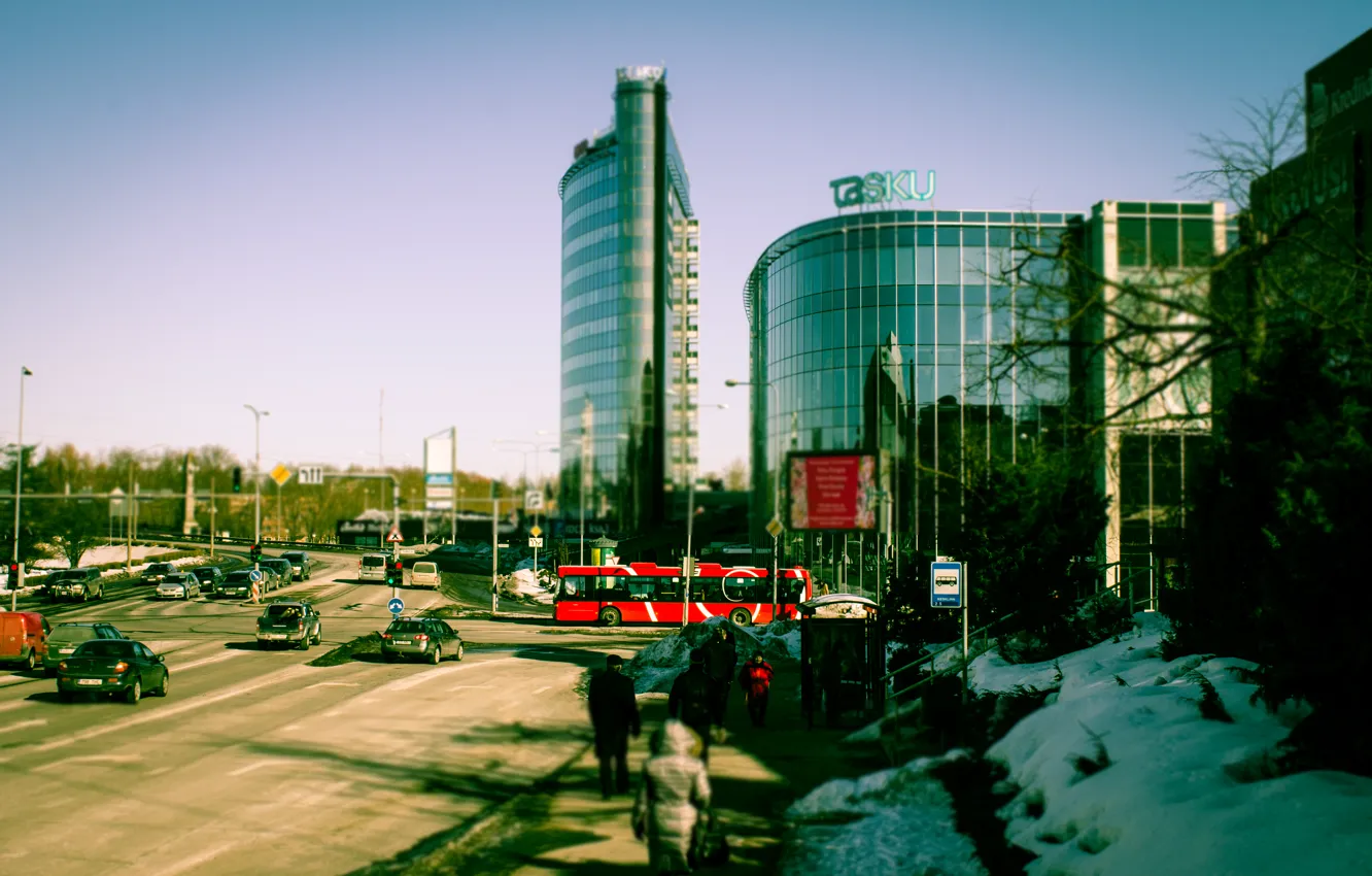 Фото обои sky, people, Estonia, Tartu, Bus