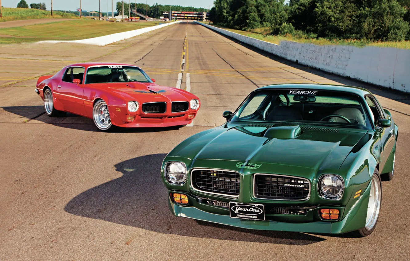 Фото обои Pontiac, Road, Trans Am, 1973, Muscle cars