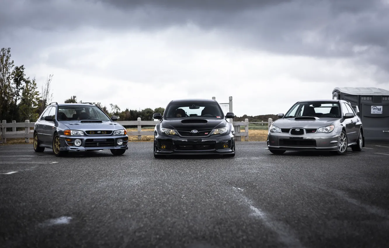 Фото обои Subaru, WRX, STI, Gang