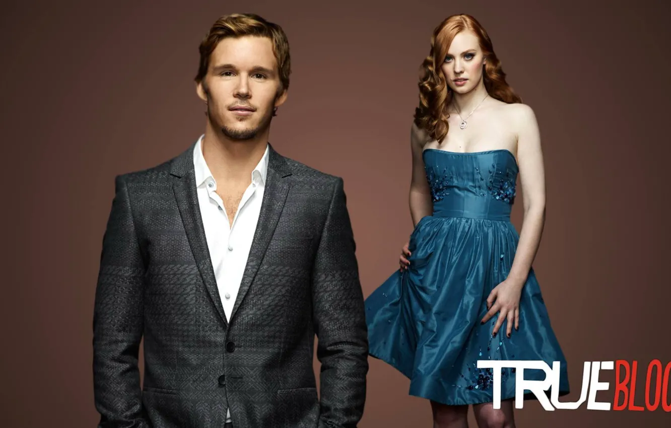 Фото обои настоящая кровь, Ryan Kwanten, Deborah Ann Woll