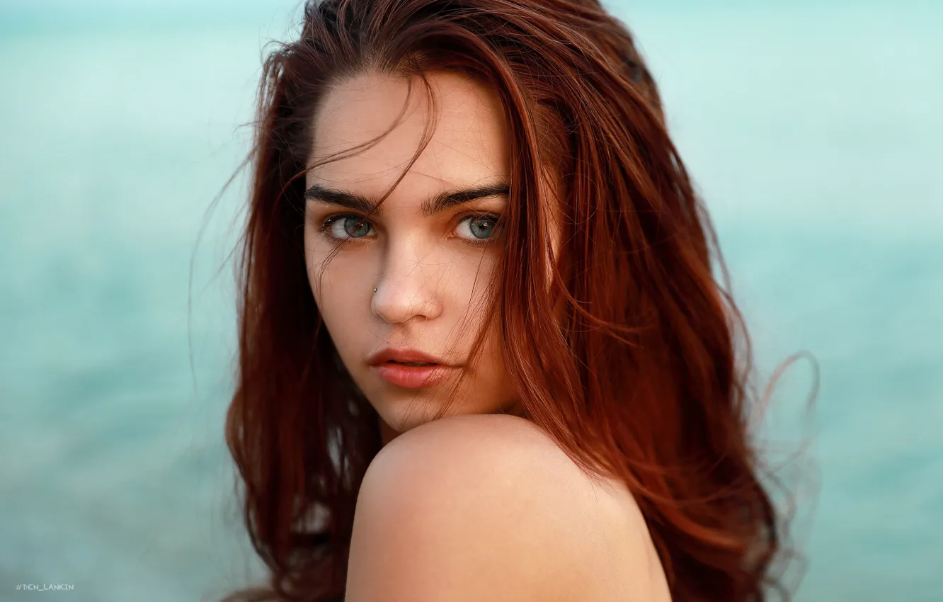 Фото обои girl, photographer, blue eyes, model, redhead, Denis Lankin
