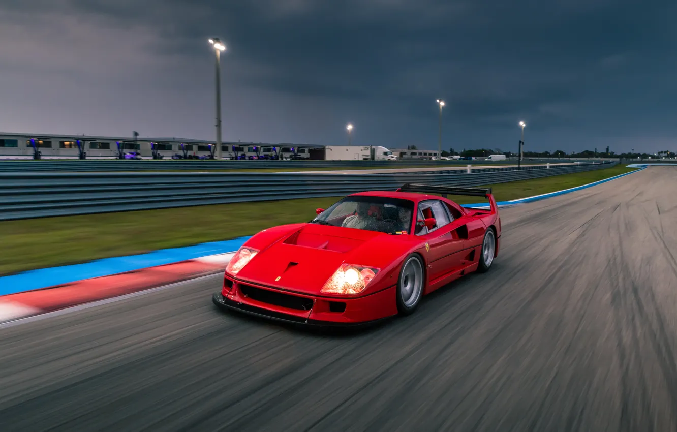 Фото обои car, Ferrari, F40, racing track, Ferrari F40 LM by Michelotto