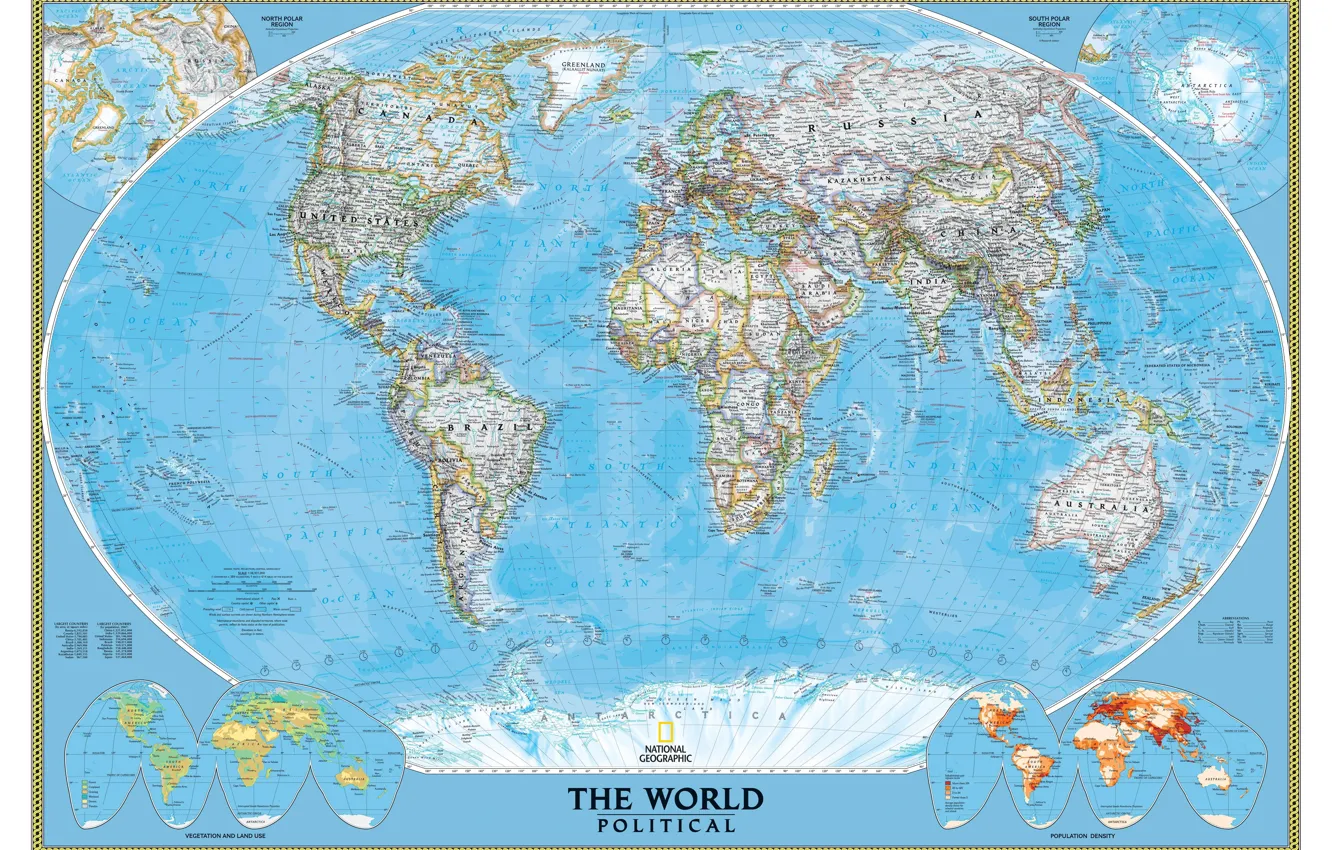Фото обои мир, карта, national, geographic