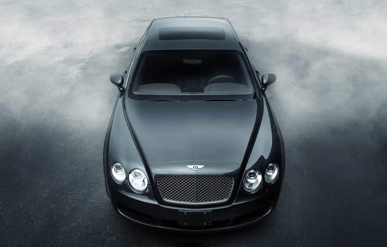 Фото обои чёрный, Bentley, Continental, перед, black, front, бентли, континенталь