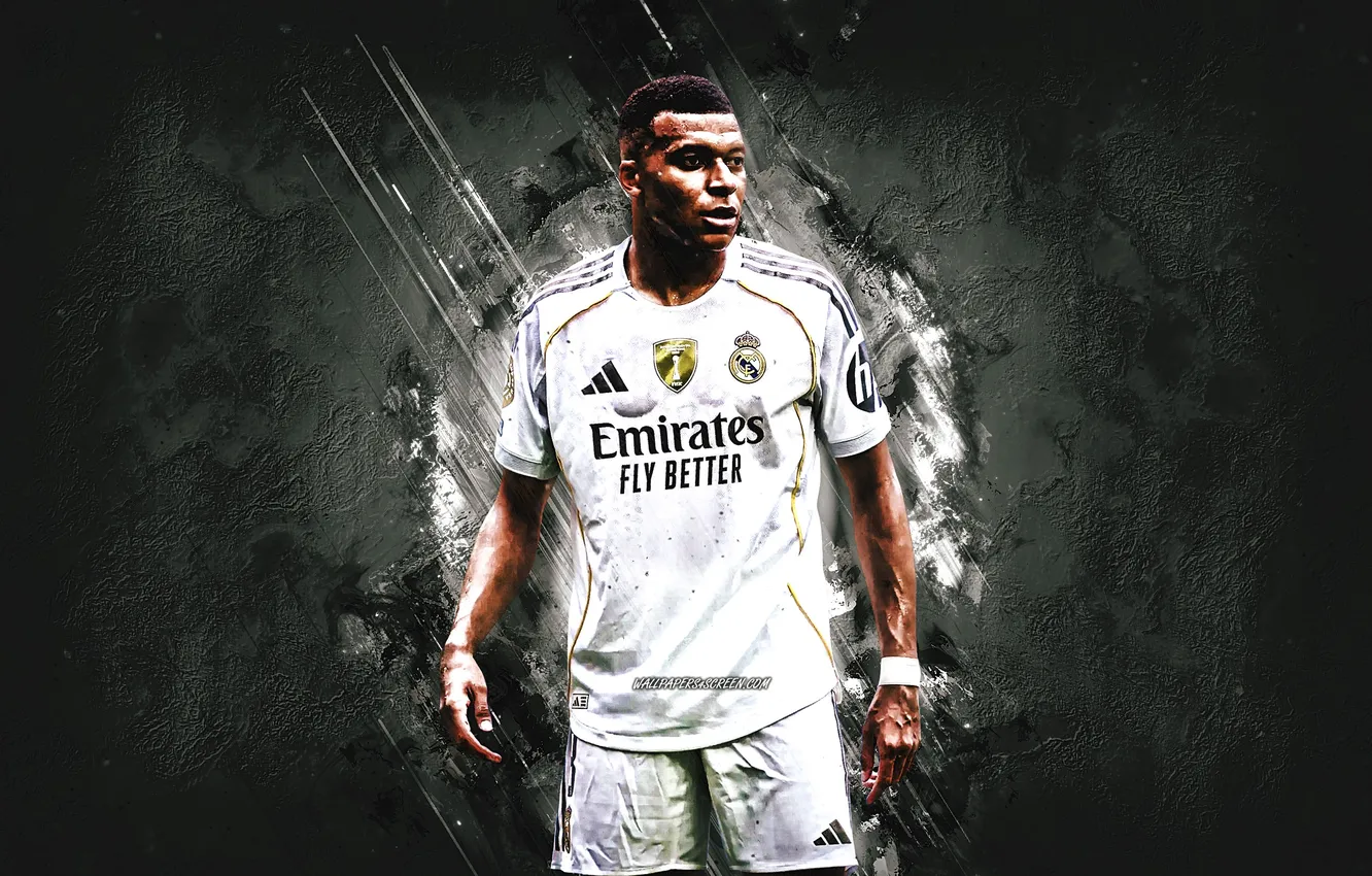 Фото обои Real Madrid, Kylian Mbappe, Super Star
