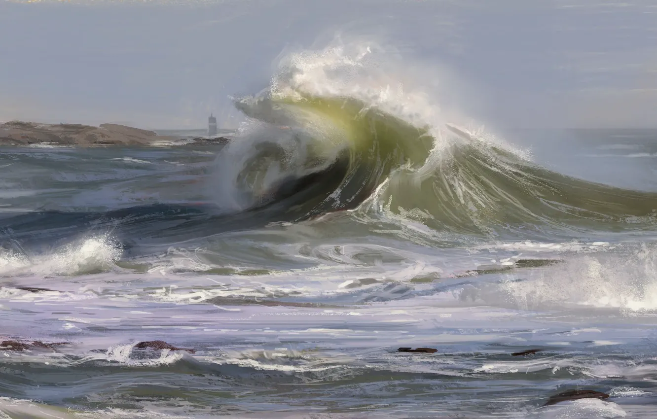 Фото обои море, природа, волна, Michele Tanner