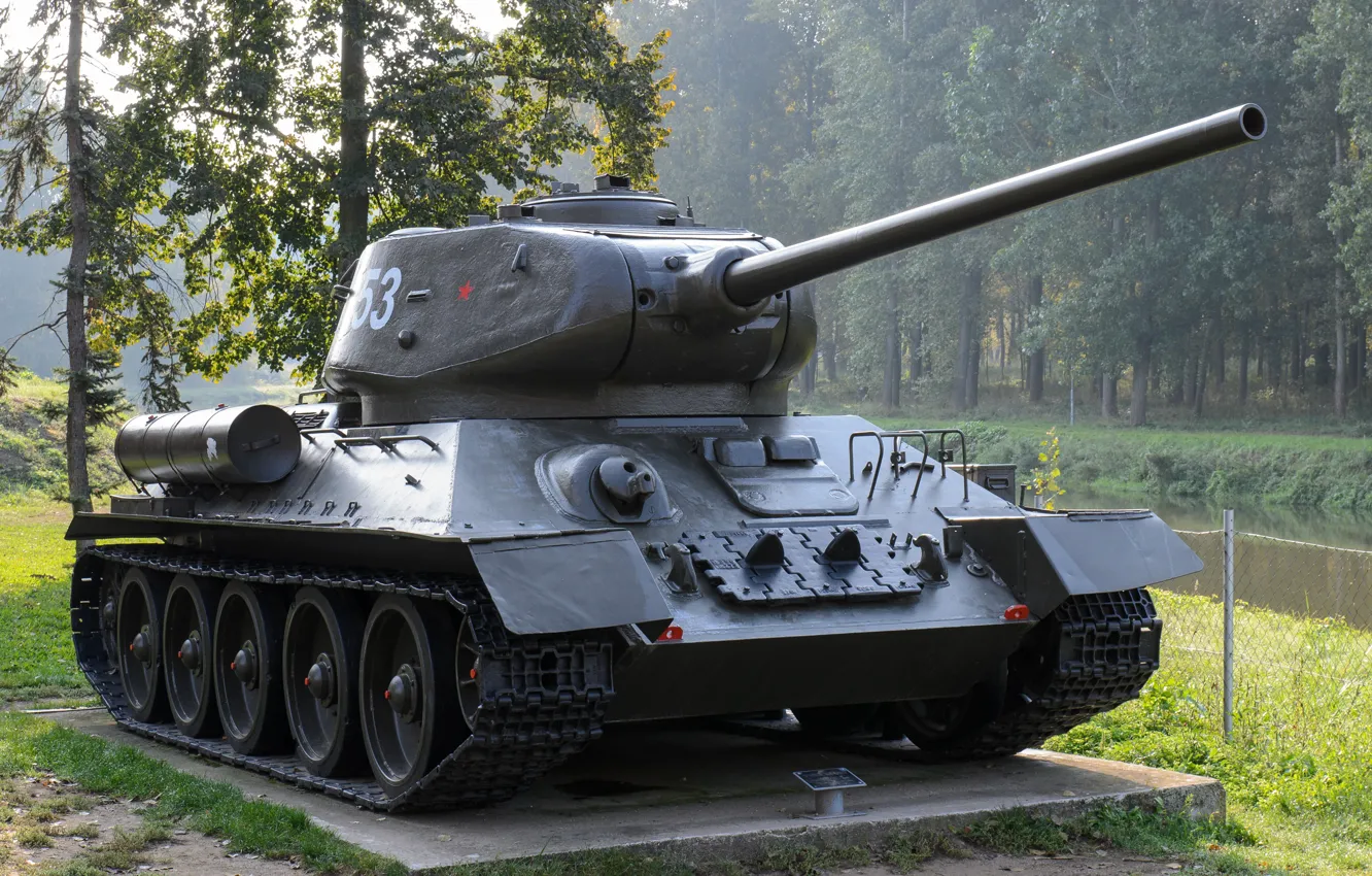 Фото обои памятник, танк, средний, T-34-85