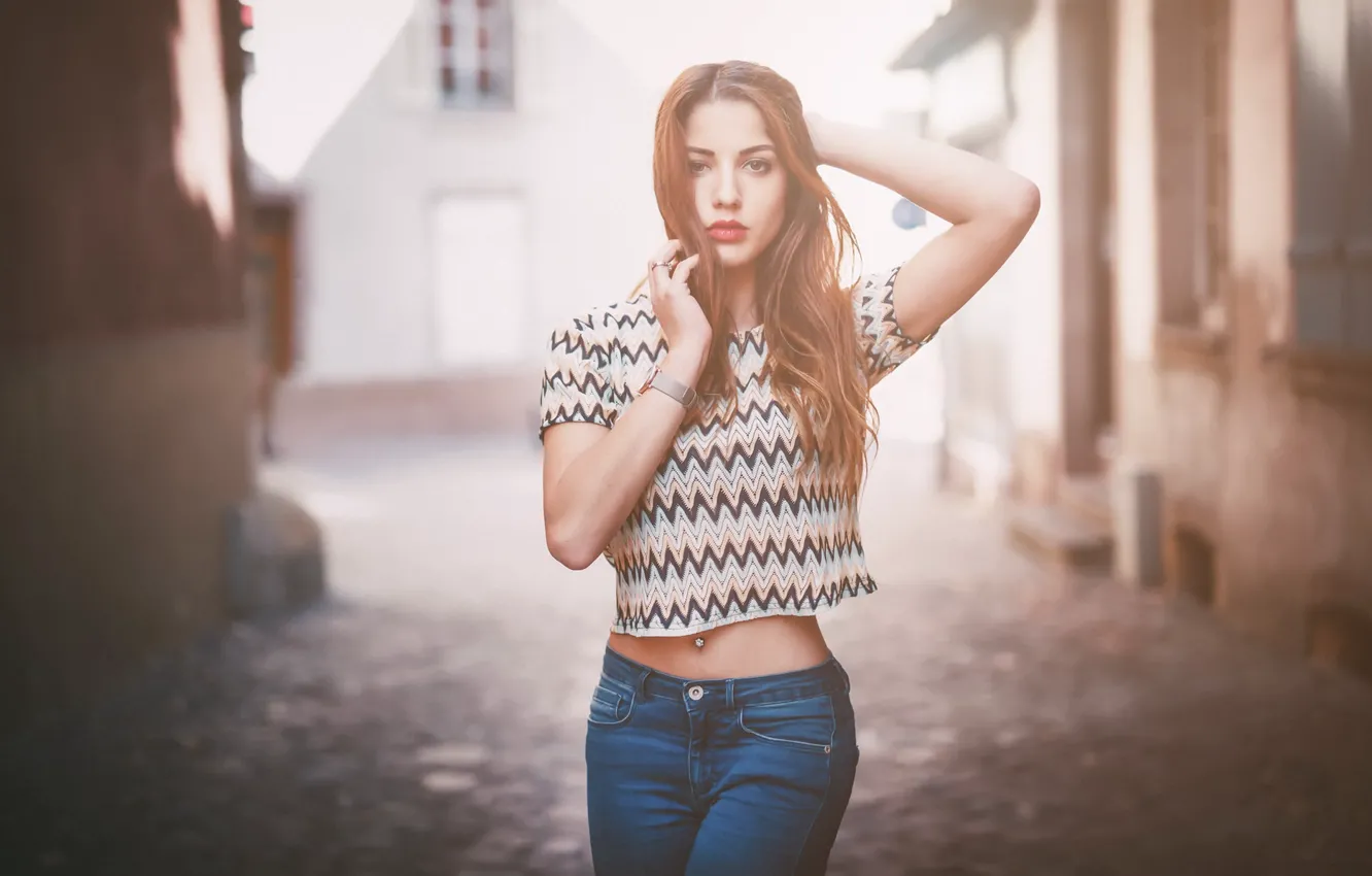 Фото обои девушка, улица, Burcu