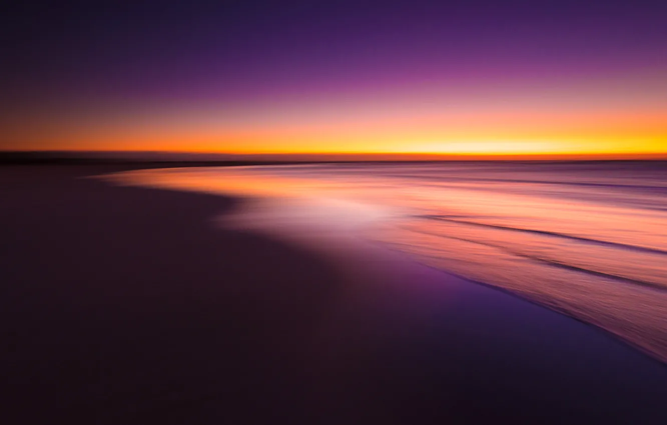 Фото обои море, цвета, закат, Пляж
