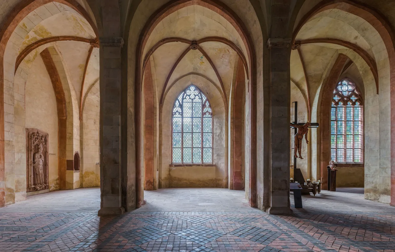 Фото обои Germany, Side aisle, Basilica of Kloster Eberbach
