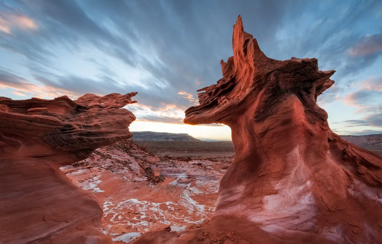 Фото обои небо, природа, скалы, Nevada