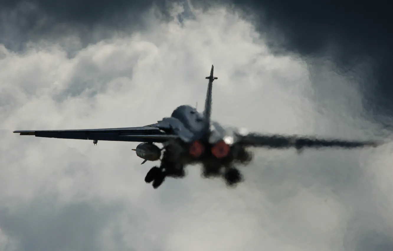 Фото обои авиация, самолет, взлет, Су-24