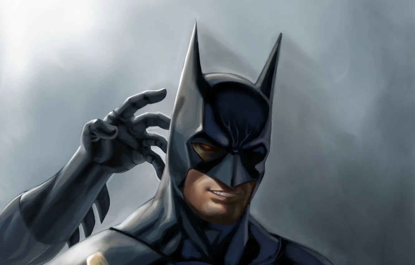 Фото обои рука, маска, Batman, ухмылка, шутка, Supermen