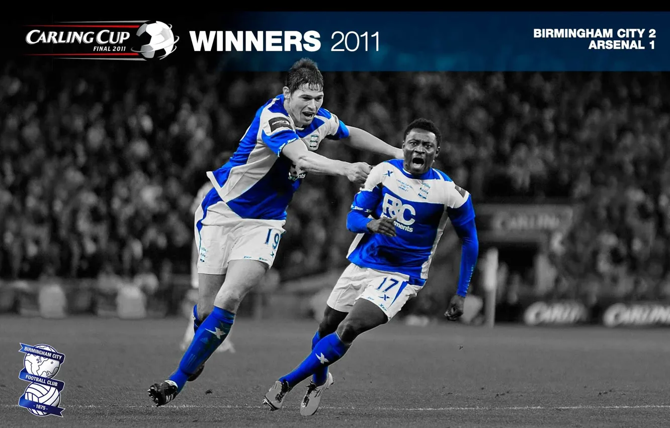 Фото обои wallpaper, football, England, Sport, players, Birmingham City FC, Carling Cup Winners