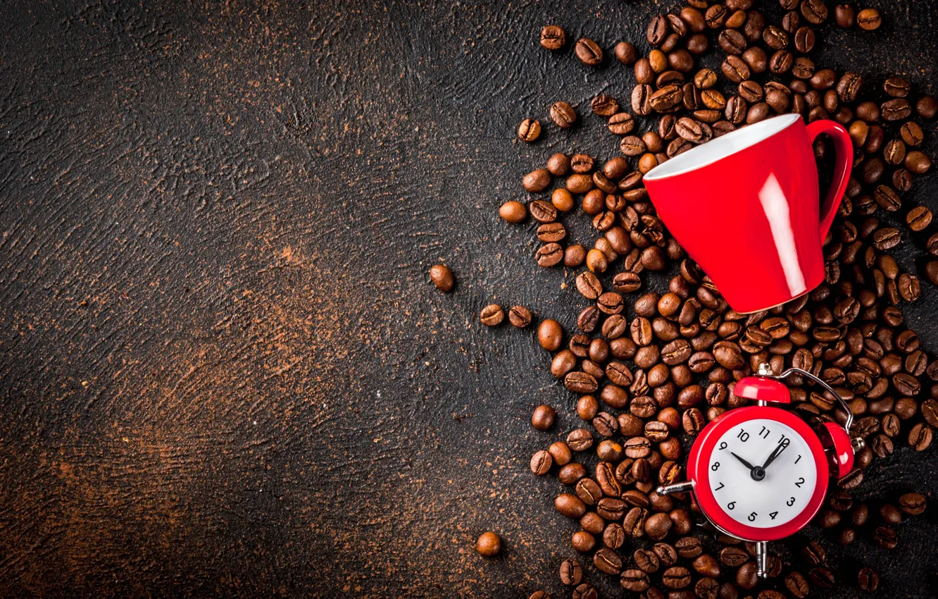 Фото обои фон, часы, кофе, кофейные зерна, шашка