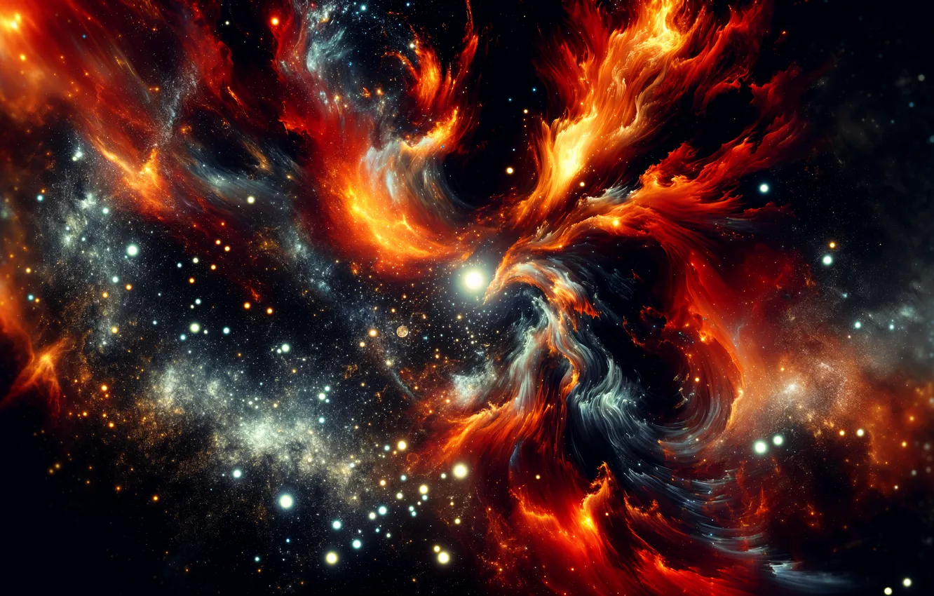 Фото обои space, universe, art, stars, galaxies