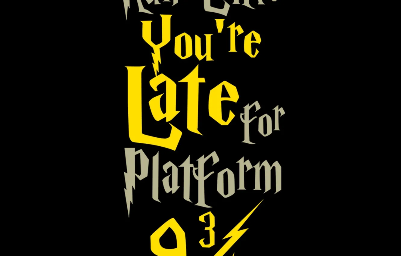 Фото обои black, yellow, Harry Potter