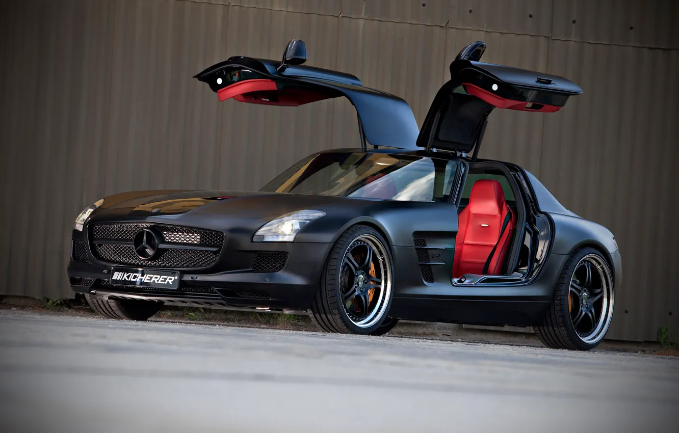 Фото обои Black, SLS, front, Kicherer, Supersport Edition