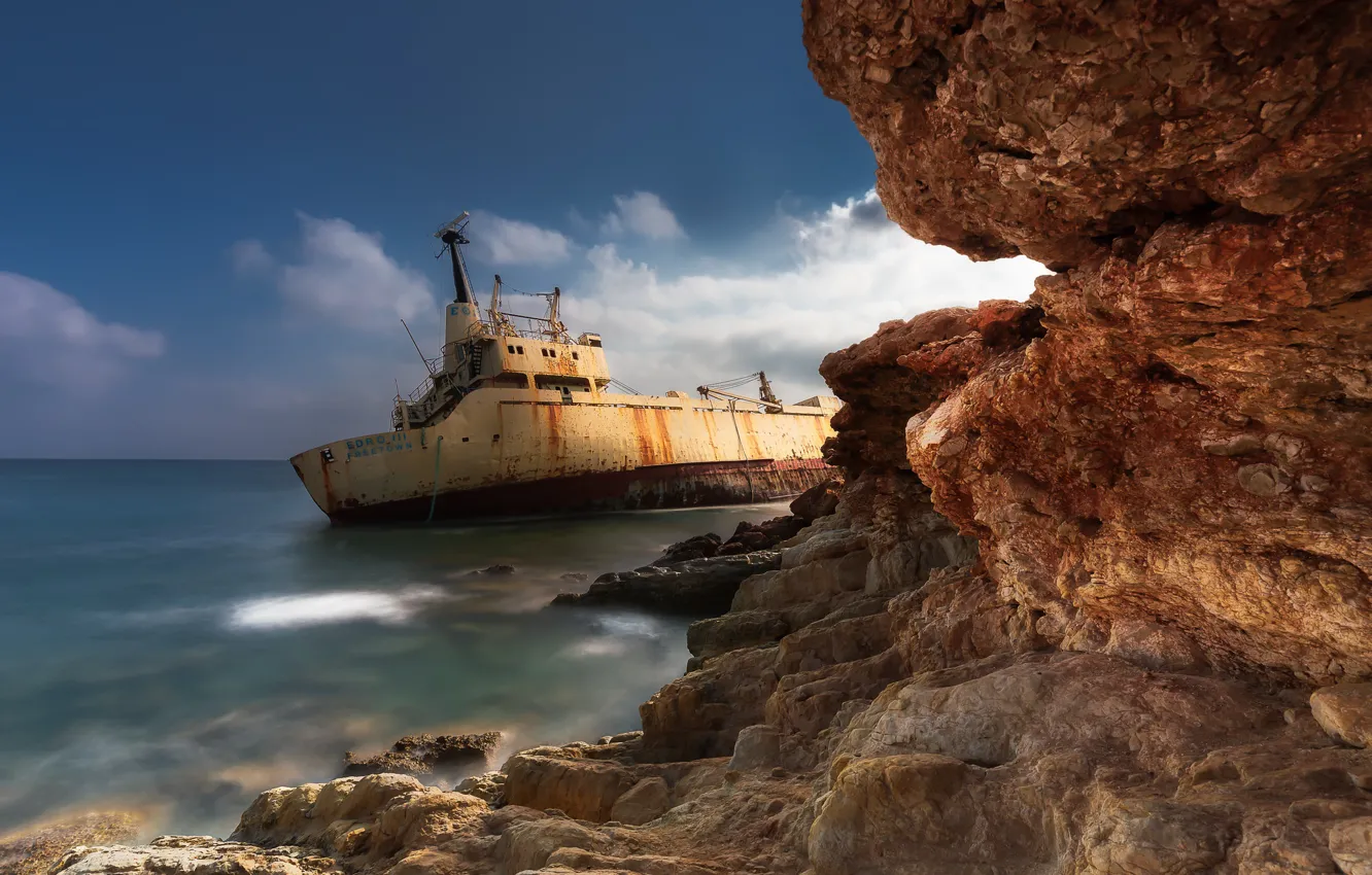 Фото обои Cyprus, Schipwrecked, Paphos area