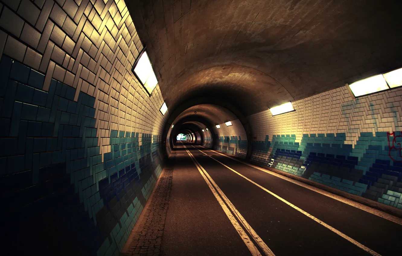 Фото обои дорога, тоннель, snipes