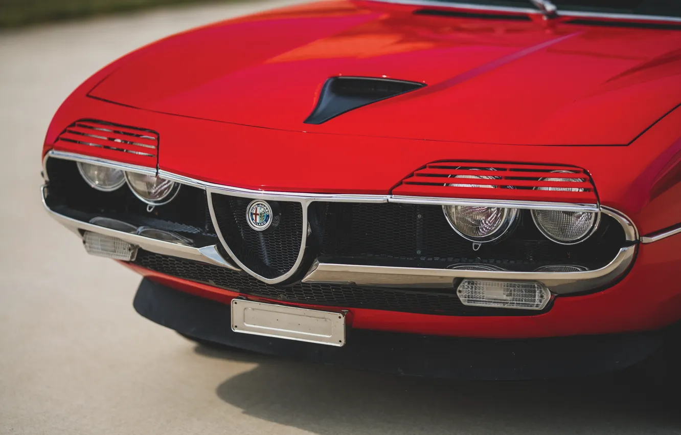 Фото обои 1971, Alfa Romeo, close-up, front, Montreal, Alfa Romeo Montreal