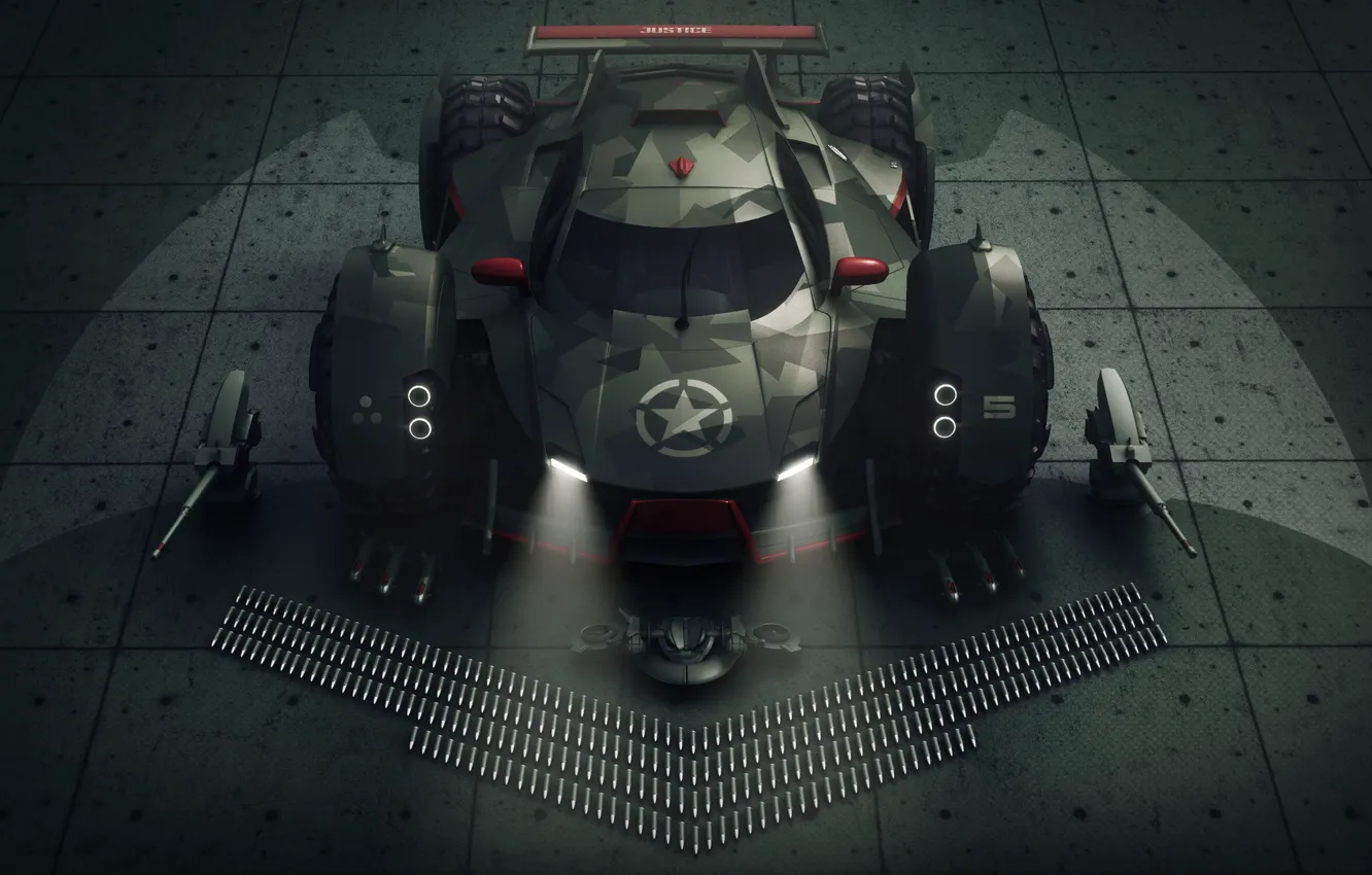 Фото обои оружие, автомобиль, batmobile concept