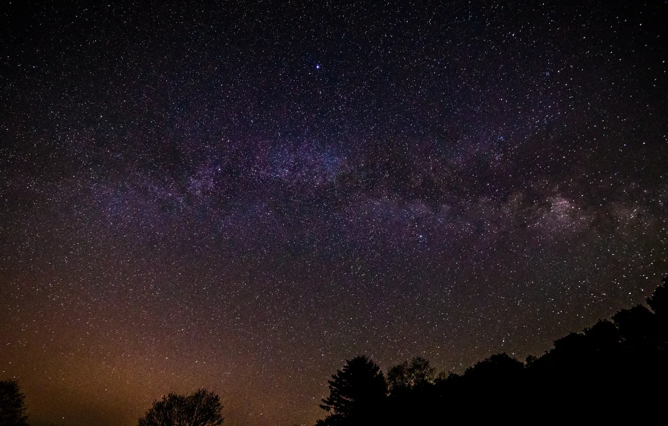 Фото обои космос, звезды, ночь, пространство, млечный путь