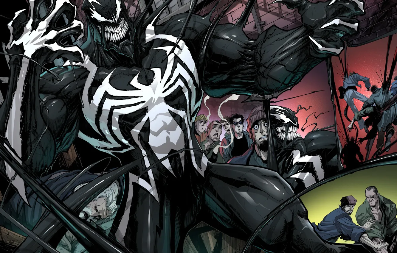 Фото обои marvel, comics, venom, веном