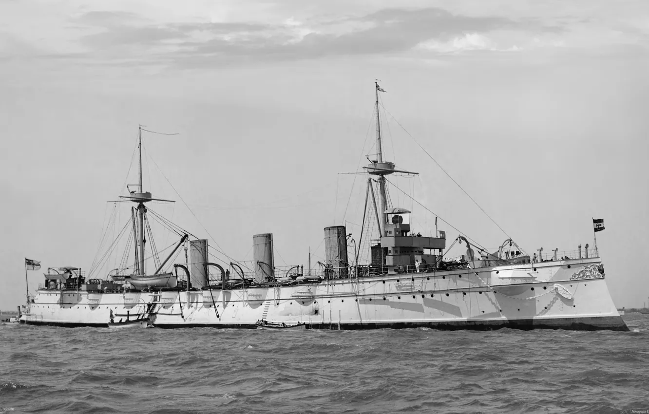 Фото обои Германия, бронепалубный крейсер, SMS Kaizerin Augusta, 1893 год