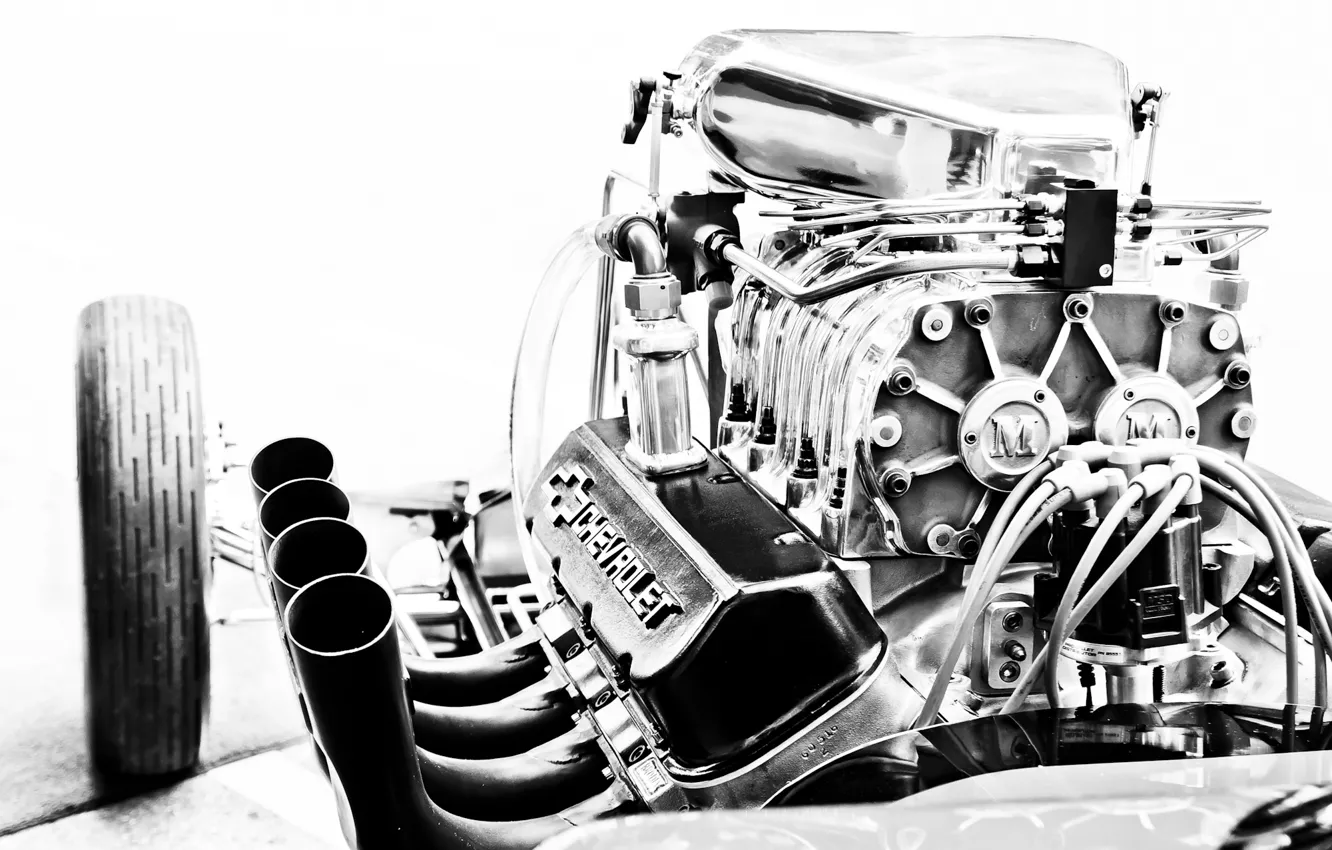 Фото обои двигатель, Corvette, Chevrolet, движок, мотор