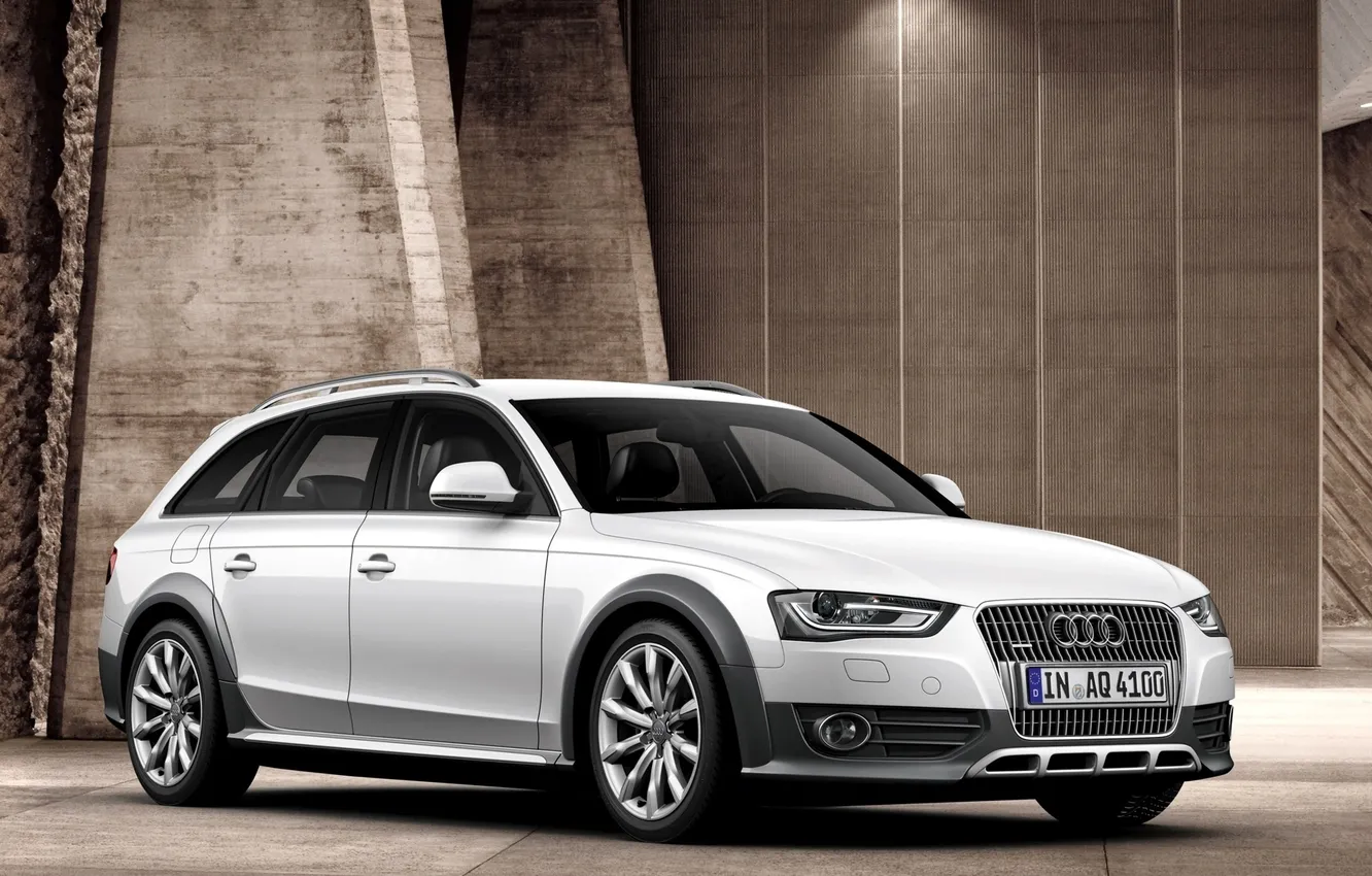 Фото обои allroad, audi a4, allroad-belyj
