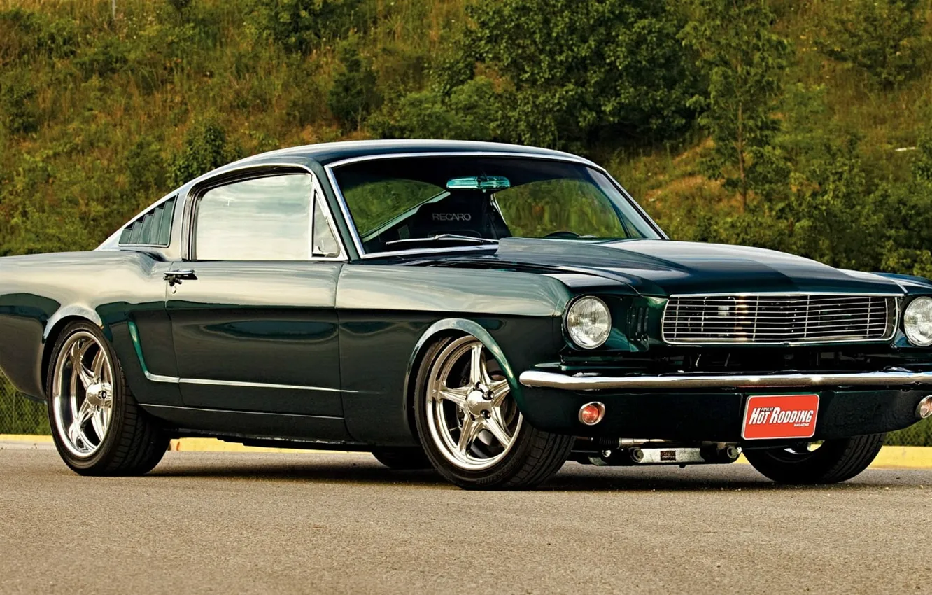 Фото обои mustang, hot, ford, fastback, rodding